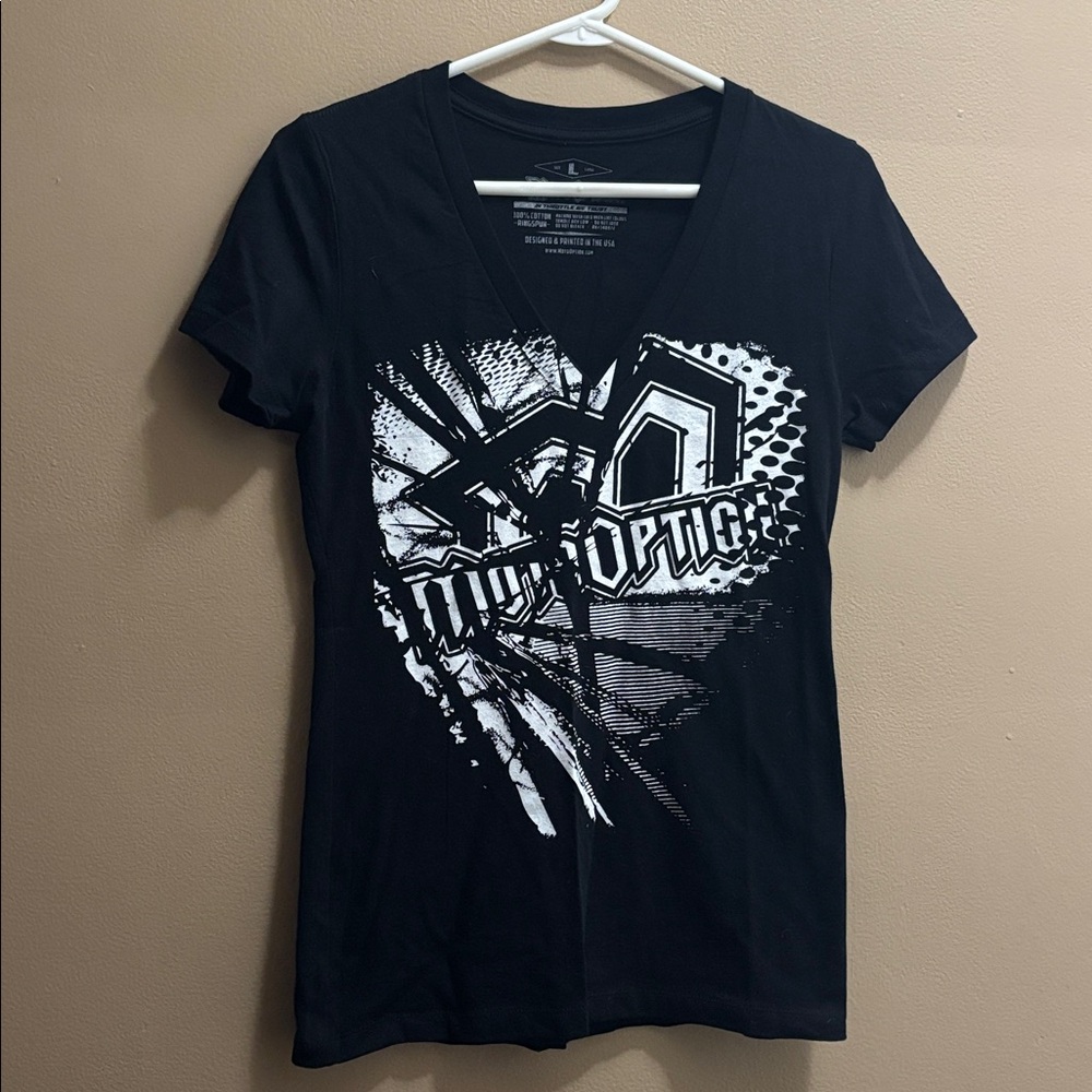 MotoOption Black Graphic Tee - Short Sleeve